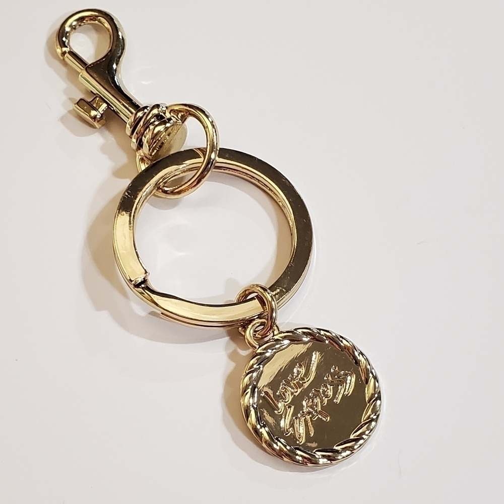 Love Express Goldtone clip keyring key Fob chain purse backpack clip